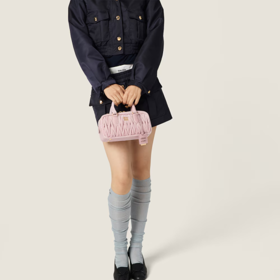 MIU MIU Arcadie Matelassé velvet bag