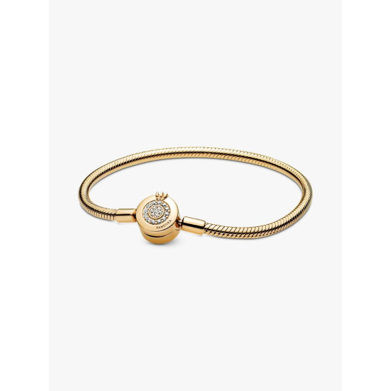 Pandora Moments Sparkling Crown O Snake Chain Bracelet