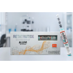 Retatrutide Triple-receptor (GLP-1, GIP, glucagon) weight management research compound. Preloaded 40mg pen for once-weekly subcutaneous injection.